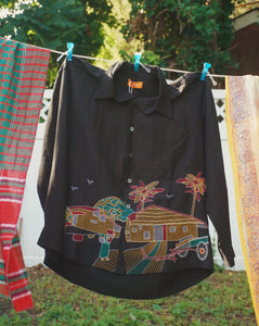 Bari Black Button Up Shirt