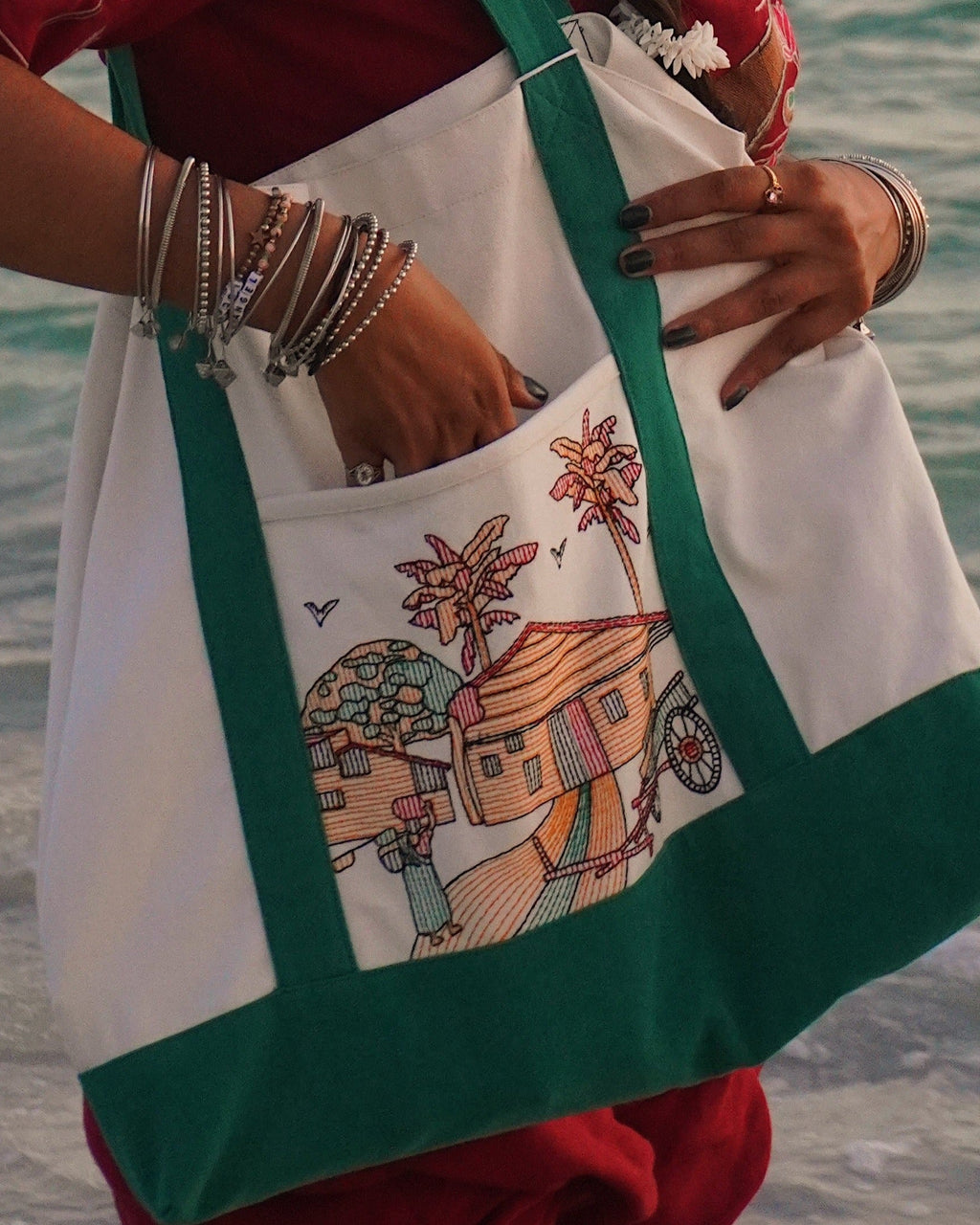 Bari Embroidered Tote