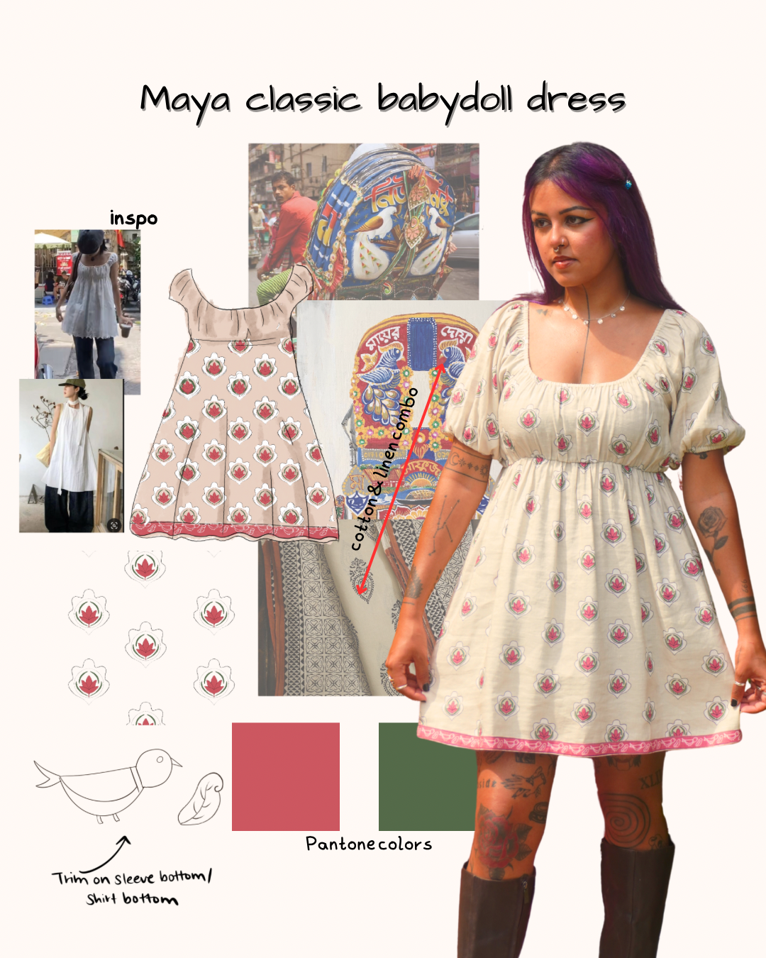 Maya Classic Babydoll Dress