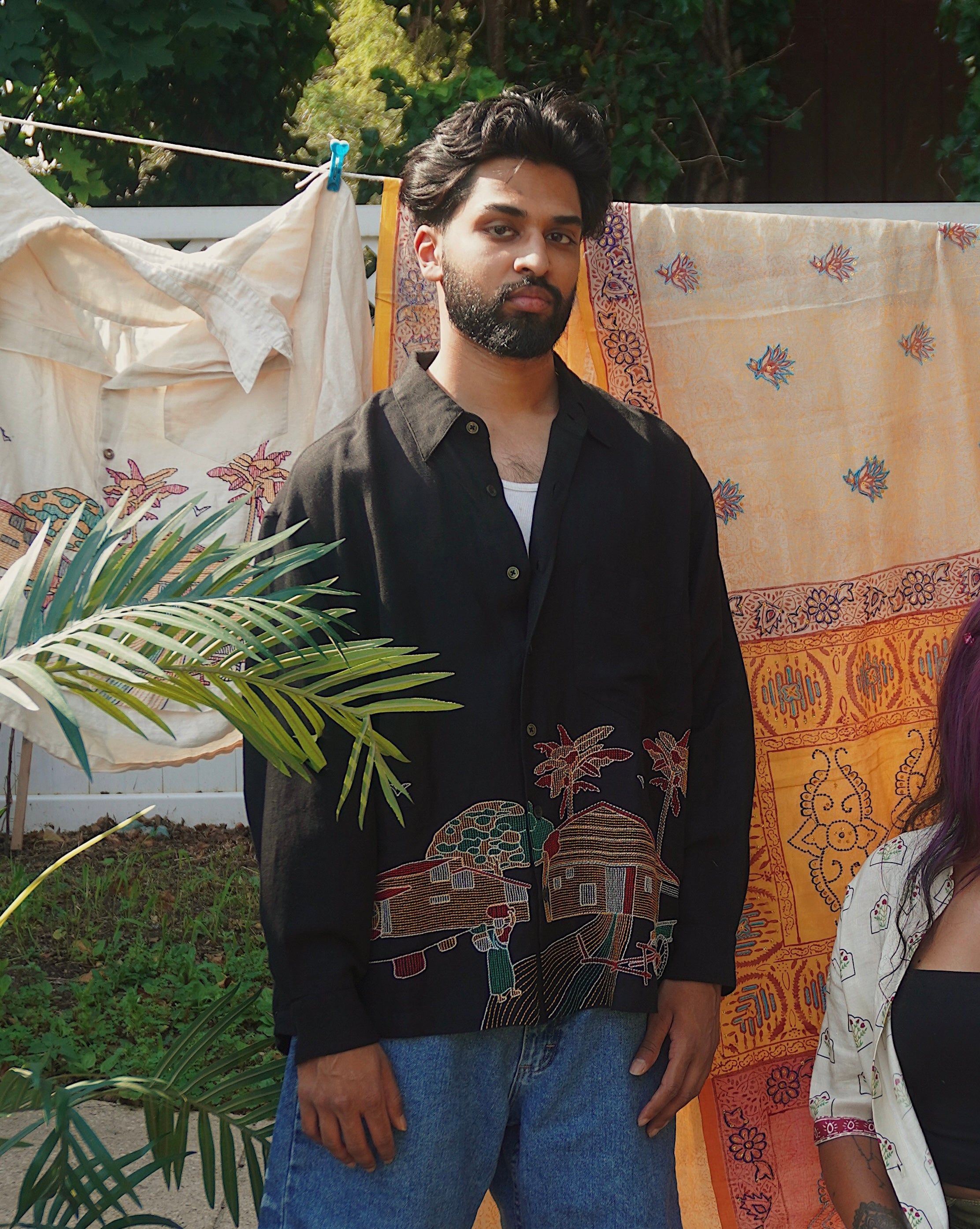 Bari Black Button Up Shirt