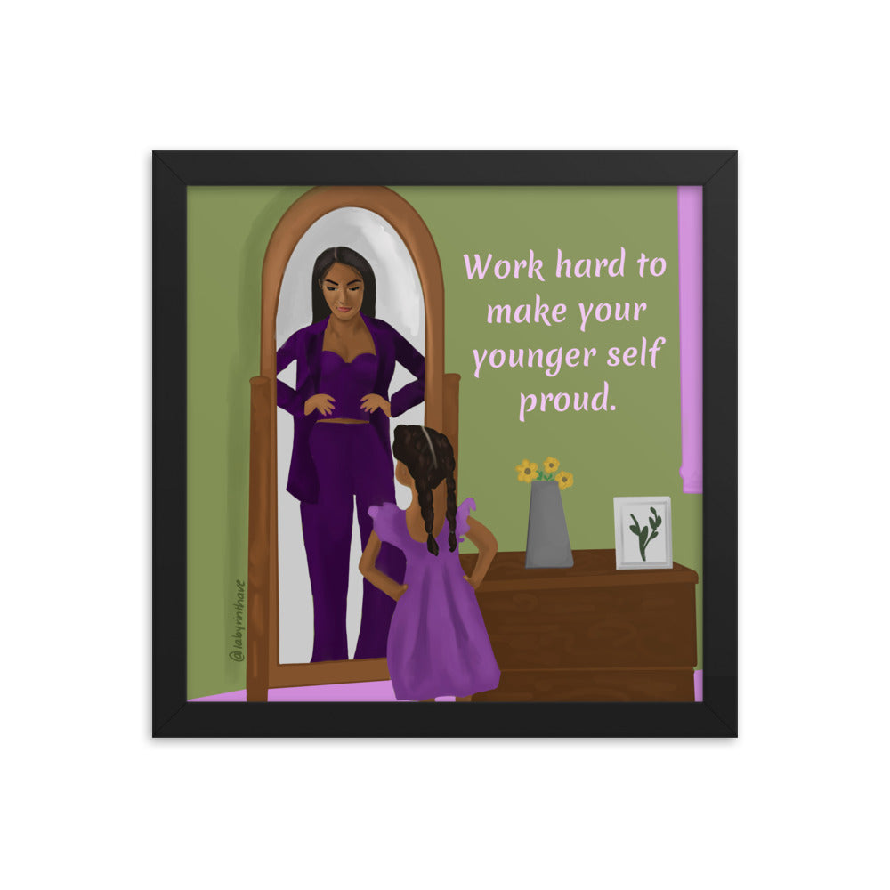 "Dear Younger Self" Framed Poster