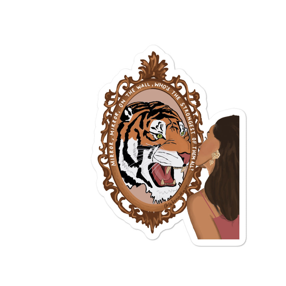 "Mirror, Mirror, On The Wall, Who's The Strongest of Them All?" Sticker