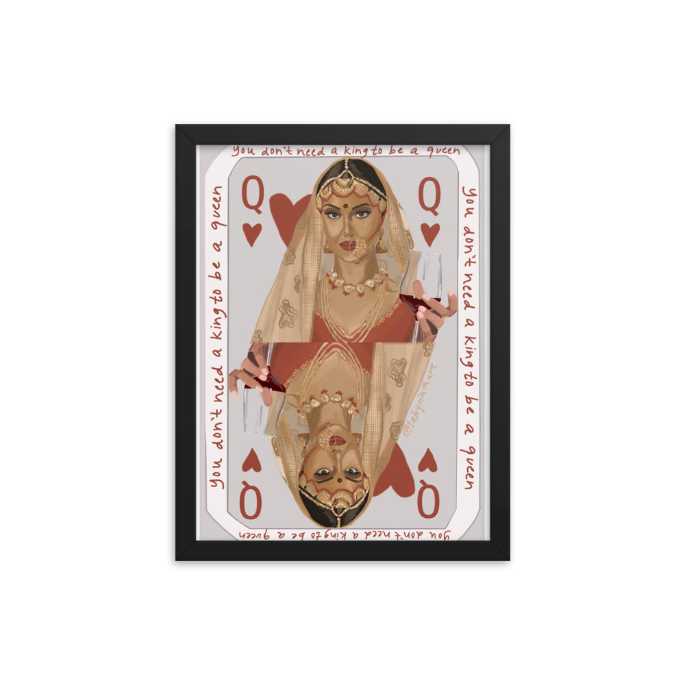 "Queen of Hearts" Framed Poster