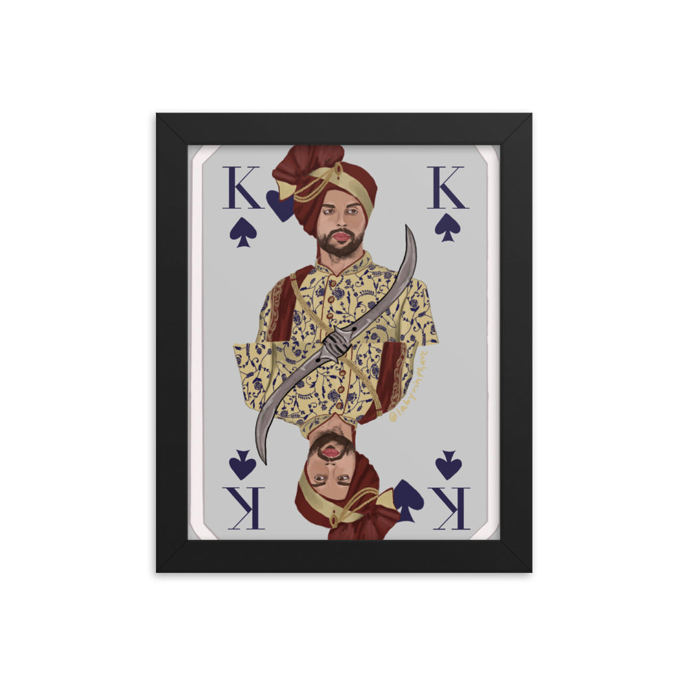 "King of Spades" Framed Poster