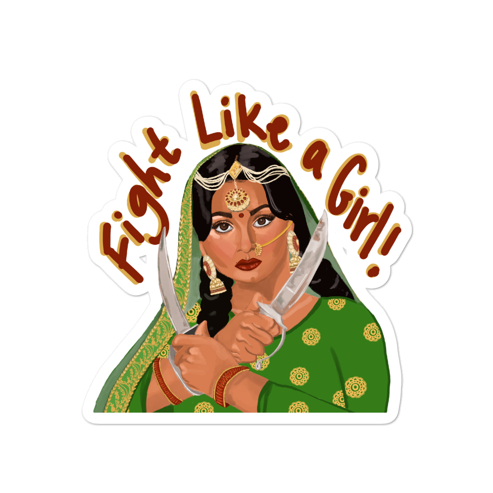 "Fight Like a Girl" Sticker