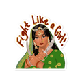 "Fight Like a Girl" Sticker
