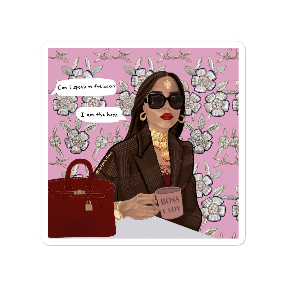 "Boss Lady" Sticker